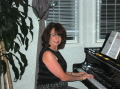 Bev playing a tune