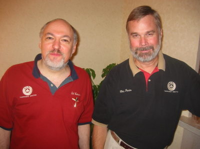 Solly Weinstein and Chris Patrias in the suite