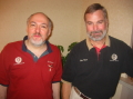 Solly Weinstein and Chris Patrias in the suite